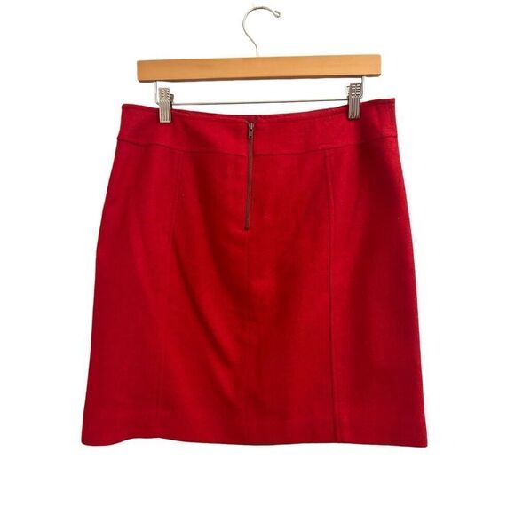Talbots Red Wool Skirt 10P Holiday, Christmas, Valentine's Day EUC - Picture 2 of 8